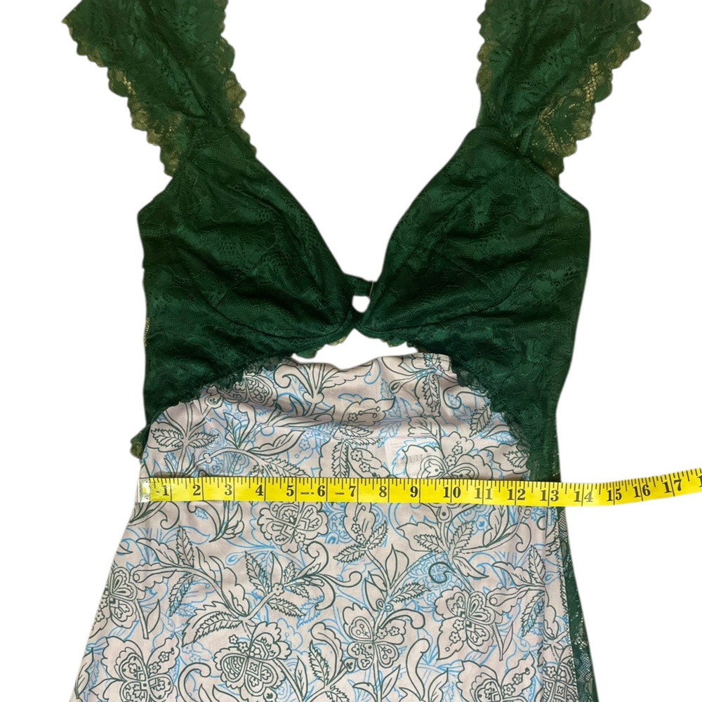 NWT Intimately Free People Suddenly Fine Floral Print Cutout Lace Trim Nightgown - Picture 11 of 16